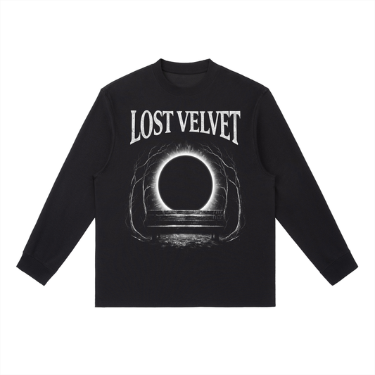 Dark Cells Front Print Long-Sleeve Tee